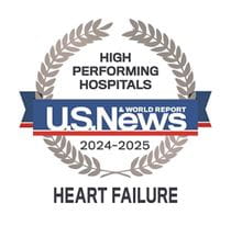 High Performing Hospitals US News & World Report Emblem for 2024-2025 | Heart Failure