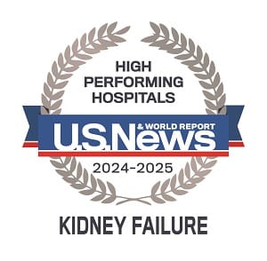 High Performing Hospitals US News & World Report Emblem for 2024-2025 | Pneumonia