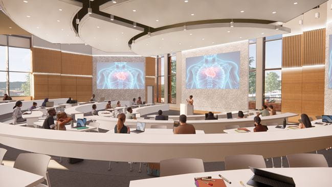 Illustration of terraced active learning classroom