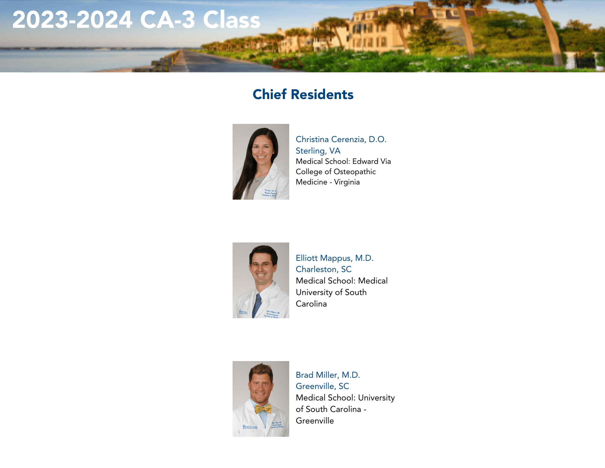 Meet Our Residents | College Of Medicine | MUSC