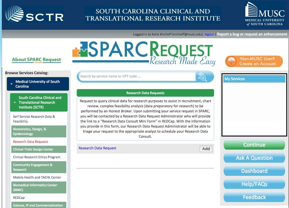 Sparc Data Request