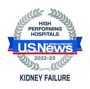 2022 to 2023 USNWR Kidney Failure Logo