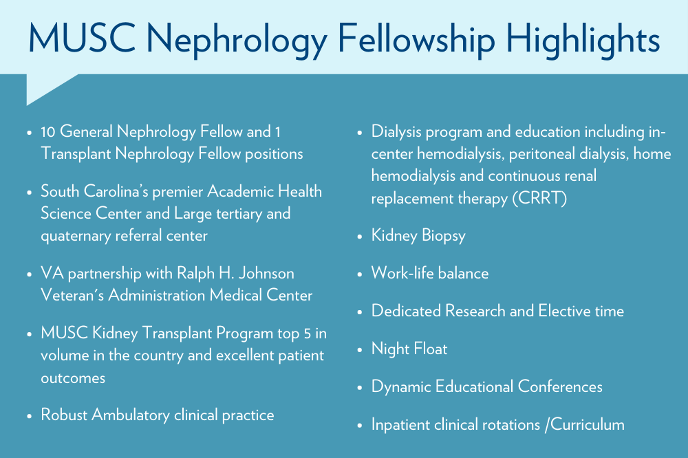 MUSC Nephrology Fellowship Highlights