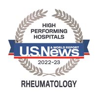 2022 to 2023 USNWR Rheumatology logo