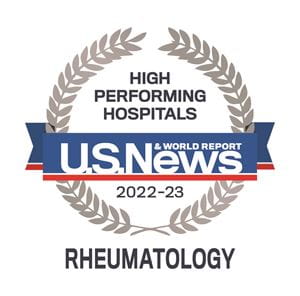 2022 to 2023 USNWR Rheumatology logo