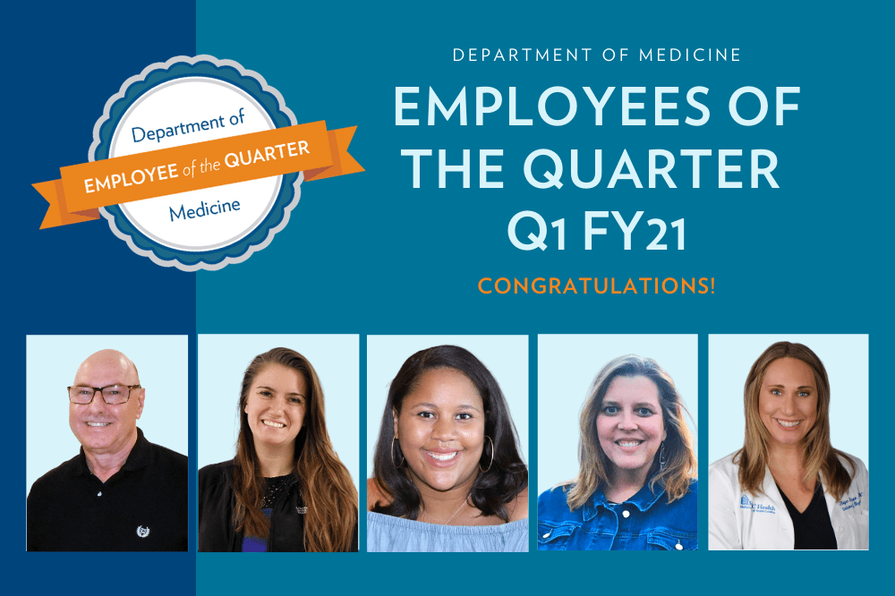 MUSC Department of Medicine Q3 FY22 Employees of the Quarter