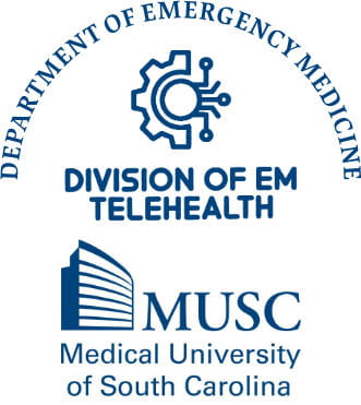 MUSC Department of Emergency Medicine Division of Emergency Medicine Telehealth logo