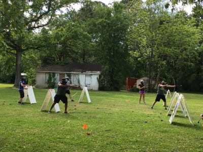 picture of residents doing archery