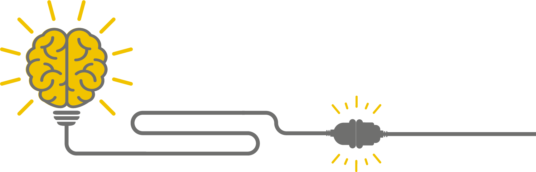 Lightbulb brain plugged into outlet