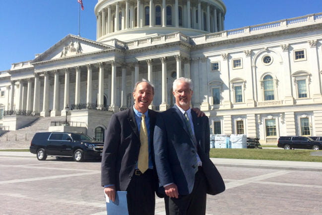 Drs. Christopher Cowan and Peter Kalivas visit Capitol Hill