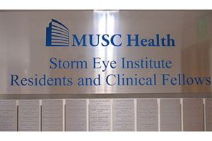Plaque listing Storm Eye Institute Residents and Clinical Fellows