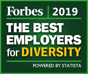 Forbes 2019 Best Employers for Diversity award graphic
