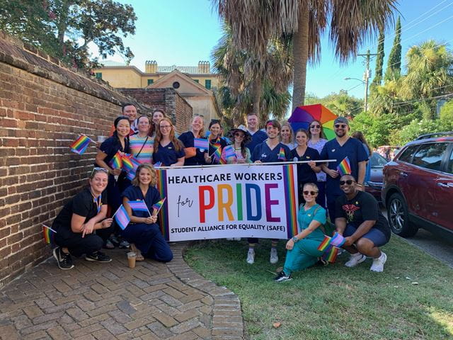 Residents celebrating Healthcare Workers for Pride