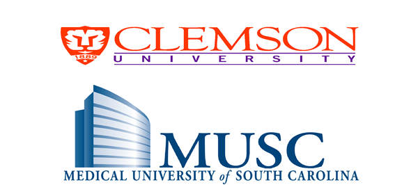 Logos of Clemson and MUSC