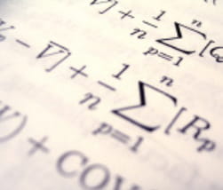 Close up image of a biostatistical equation