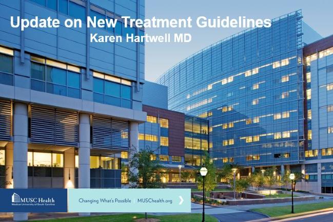 Image of the title page of a Powerpoint called Update on New Treatment Guidelines.