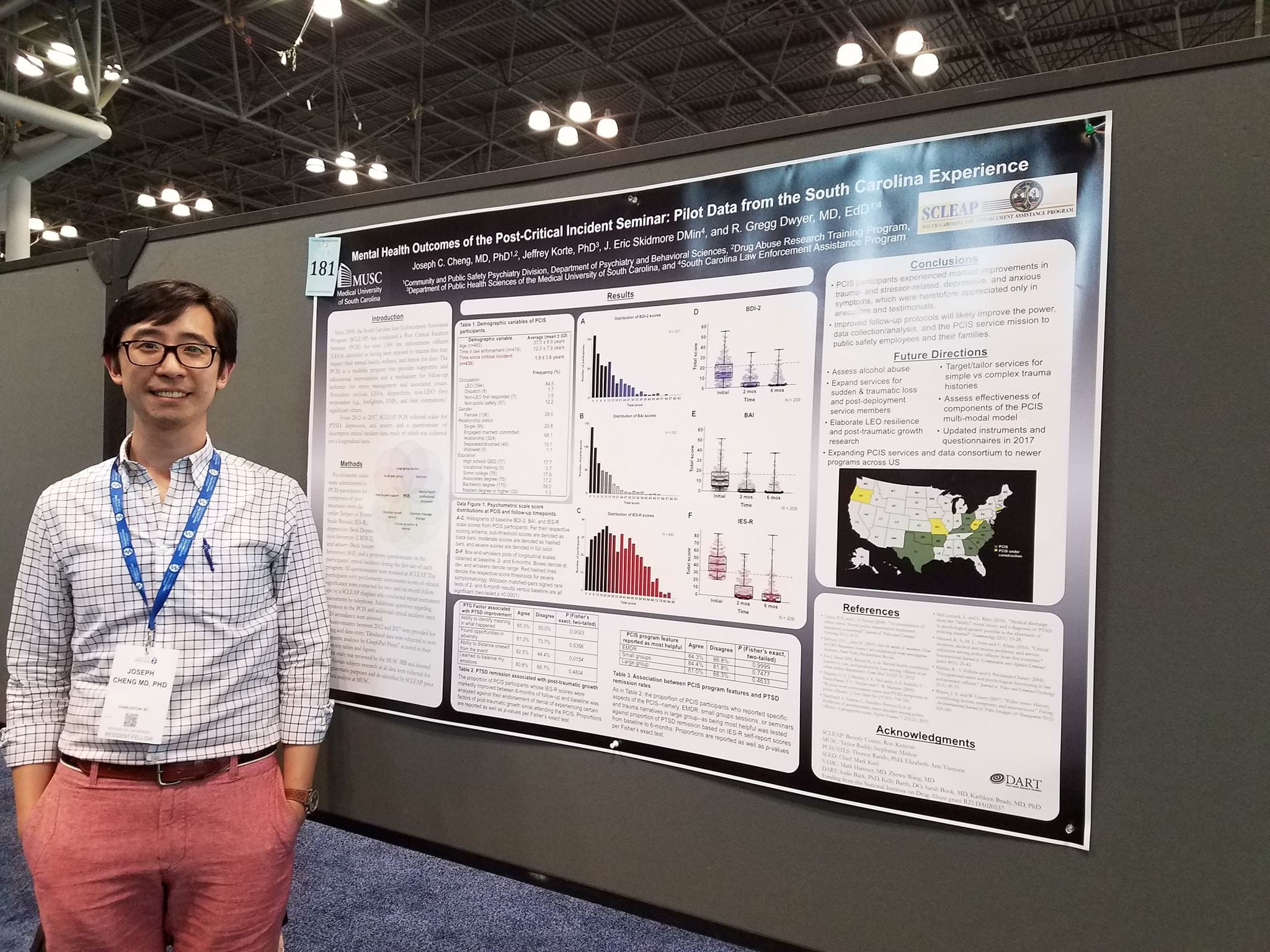 Dr. Joseph Cheng presents his poster at the 2018 APA Annual Meeting