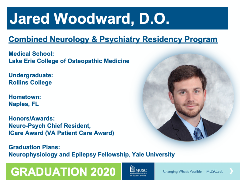 Jared Woodward, Graduation 2020