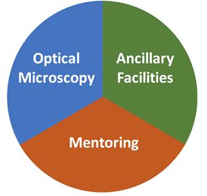 Overview of the Advanced Imaging Core. The core provides animal models and a gnotobiotic facility for the study of digestive diseases, while maintaining a committed focus on monitoring COBRE in Digestive and Liver Disease Junior Investigators.