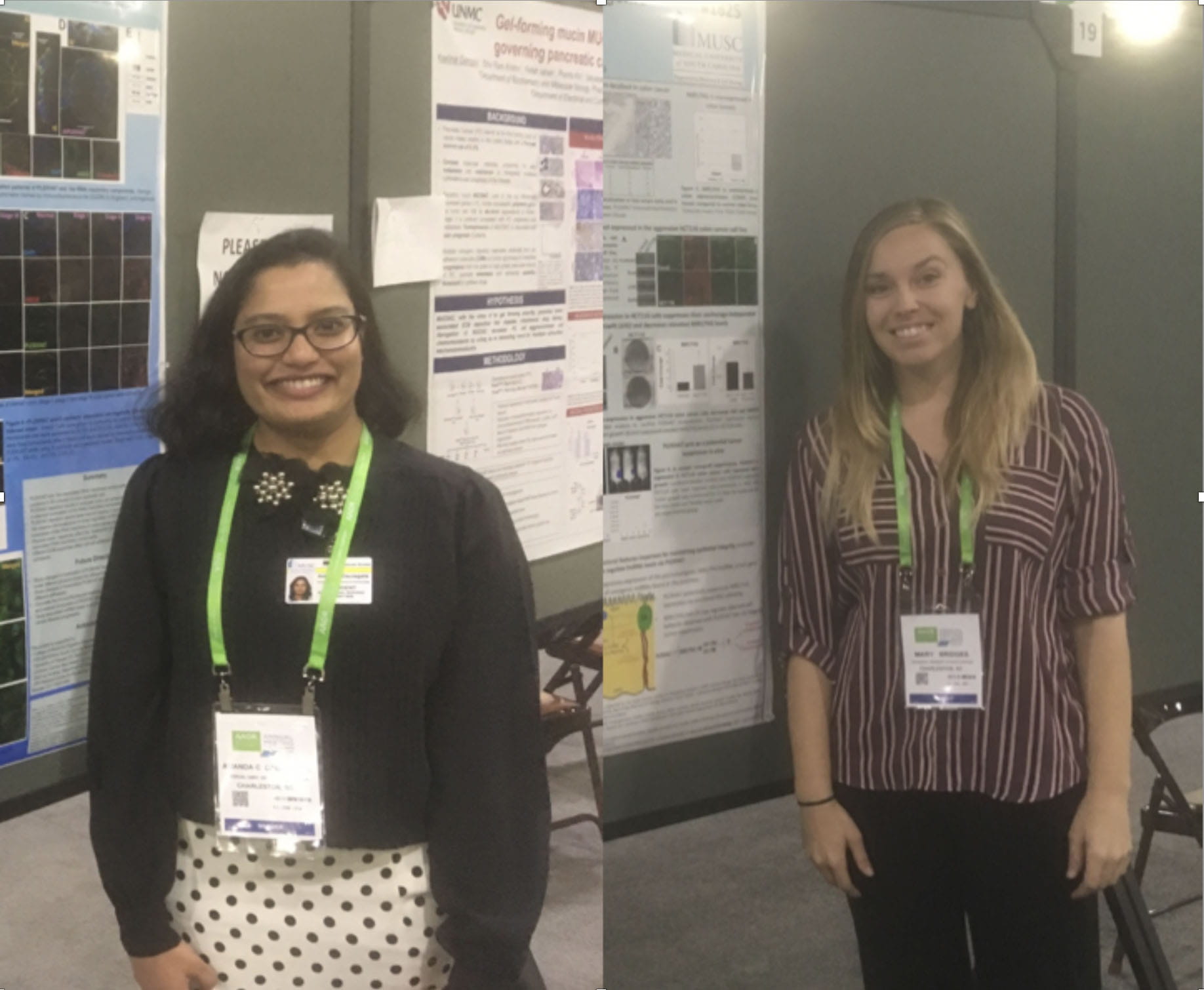 Amanda and Catherine at the AACR Meeting in 2019