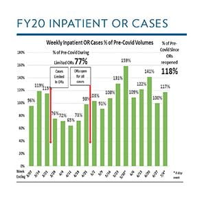 Fiscal Year 2020 inpatient OR cases for annual report 