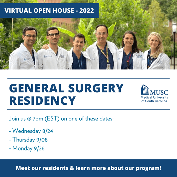 General Surgery Residency Virtual Open House Invite