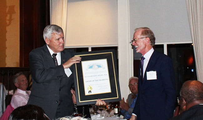 David B. Adams, M.D. Receives State of South Carolina's Highest Honor