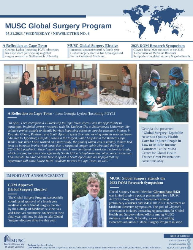May 2023 Global Surgery Newsletter