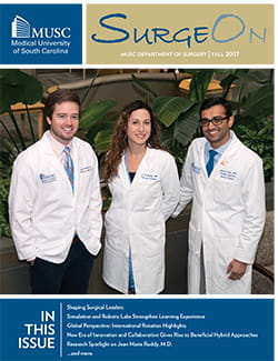 Fall 2017 issue of SurgeOn, the Department of Surgery's newsletter