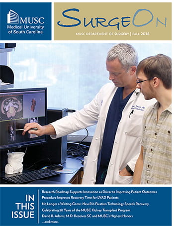 Fall 2018 issue of SurgeOn, the Department of Surgery's newsletter