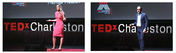 Dr Gavrilova and Dr Scalea during TEDxCharleston