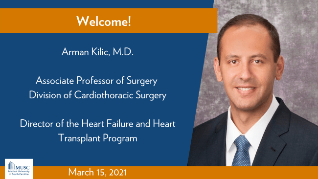 Arman Kilic MD Joins the Department of Surgery