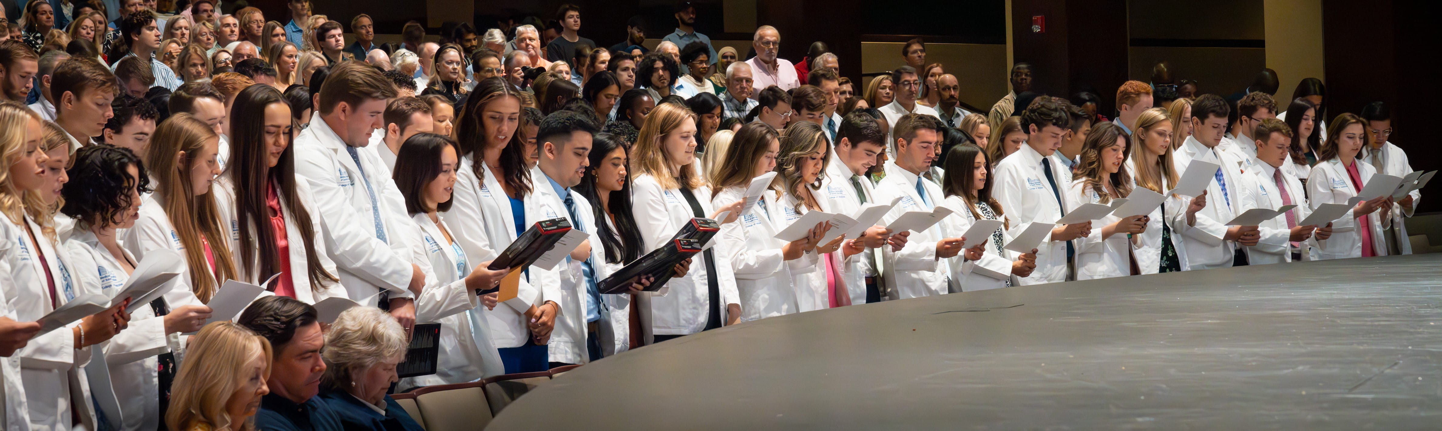 Students and Parents attend the College of Medicine White Coat Ceremony