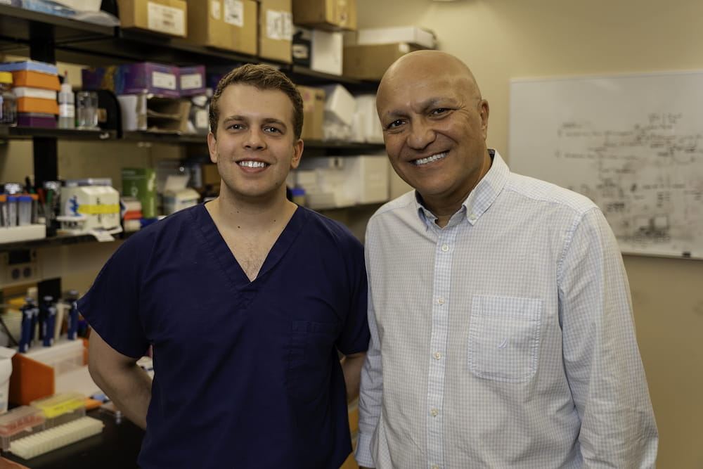 Wyatt Wofford (left) and Dr. Besim Ogretmen (right)